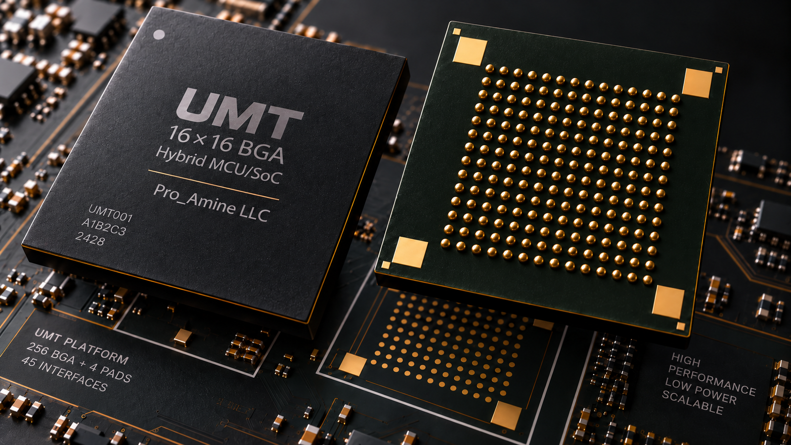 UMT 16×16 BGA hybrid MCU/SoC package by Pro_Amine LLC